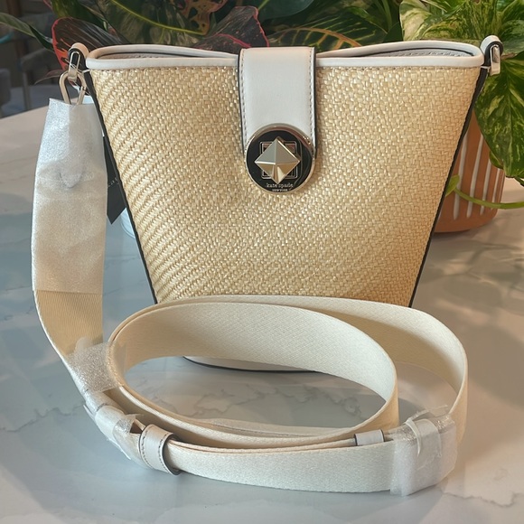 NWT Kate Spade Audrey Mini Bucket Bag W/Crossbody Strap, Color-Parchment… - Picture 10 of 11